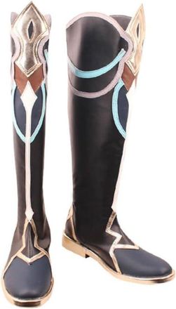 Generic Womens Anime Cosplay Boots for Dan Heng Fancy Stage Performance Props Shoes Custom Made Halloween Christma Comic Con (Black,10.5)