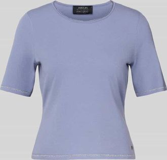 Marc Cain Strickshirt aus Viskose-Mix mit Rundhalsausschnitt in Lavender, Größe 34