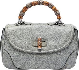Gucci Pre-owned Satchel - Dames - Vintage Handtas - Grijs - ONE Size - Leer - Vintage