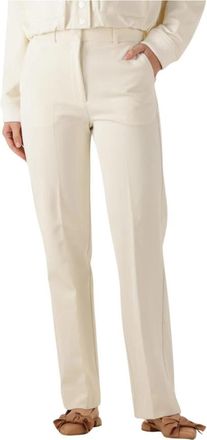 Second Female Beige Nieuwe Broeken voor Vrouwen - Dames - Straight fit broeken - Beige - XL - Broeken