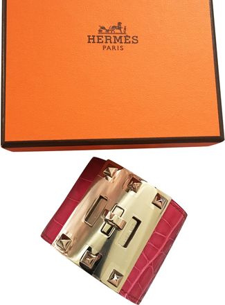 Herm&egrave;s Rose Scheherazade Kelly Dog Cuff Size S