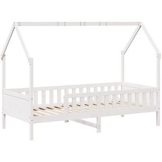 vidaXL Kids House Bed Frame without Mattress White 80x200 cm Pine Vidaxl