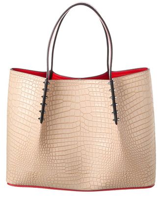 Christian Louboutin Cabarock Small Croc-Embossed Leather Tote