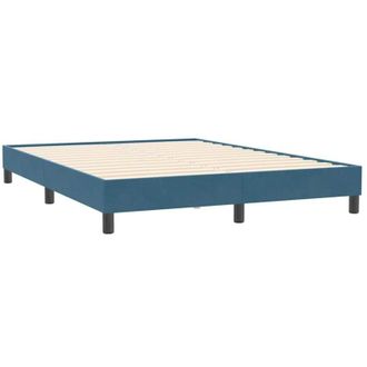 vidaXL Estructura De Cama Sin Colch&oacute;n Terciopelo Azul Oscuro 160x210cm Vidaxl