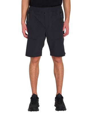 Moncler Black Regular Solid Shorts