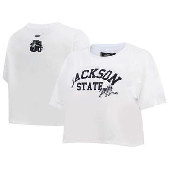Pro Standard Womens Pro Standard White Jackson State Tigers Classic Three-Hit Boxy Cropped T-Shirt at Nordstrom, Size X-Large