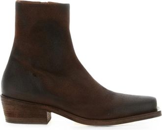 Mars&egrave;ll Tex Tex Burnished-effect Ankle Boots
