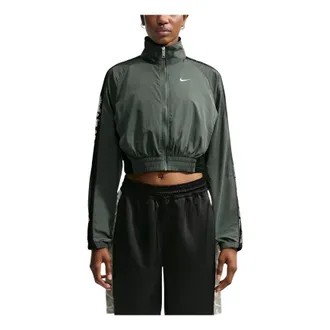 Nike (WMNS) Nike Cropped Lace Track Jacket Camo Green Black White IM8193-303