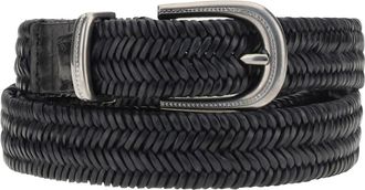 Brunello Cucinelli Braided Stretch Leather Belt