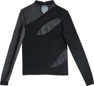Just Cavalli Maglia See Through - Dames - Coltruien - Zwart - M - Polyester - Truien & Vesten