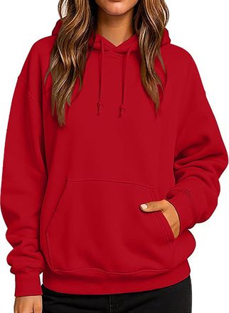 Generic Ladies Hoodies Oversized Sweatshirt For Women 2025 Trendy Plain Fleece Hoodies Pullover With Pockets WomenS Soft And Casual Sweatshirt Fall And Winter