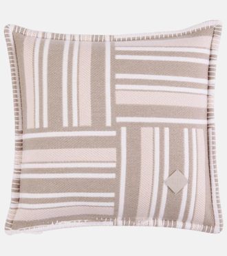 Loro Piana Jacquard wool and cashmere cushion