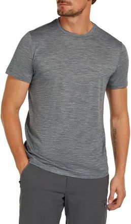 Icebreaker Merino 150 Tech Lite III Short Sleeve T-Shirt in Gritstone Heather at Nordstrom, Size X-Large
