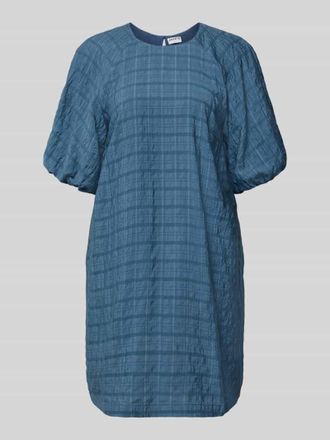 Jake*s Casual Minikleid aus Viskose-Mix mit Ballon&auml;rmel in Jeansblau, Gr&ouml;&szlig;e 34