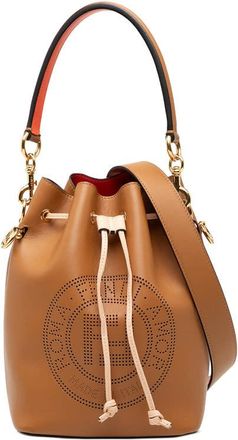 Fendi Pre-owned Fendi Small Perforated Leather Mon Tresor Bucket Bag U4CE1DETURW5VRZV
