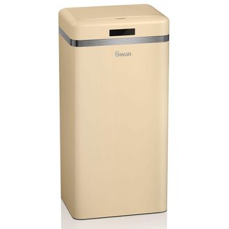 SWAN Swka4500cneu Cubo De Basura Cocina Autom&aacute;tico, Sensor De Movimiento, 45l, Met&aacute;lico, Papelera Reciclaje Crema