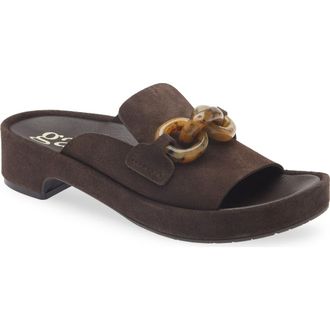 Pedro Garcia Lua Slide Sandal in Brown Castoro-Tortoise at Nordstrom, Size 7.5Us