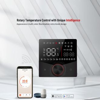 OEM Termostato Wifi Inteligente Tuya, Control Por Voz, Bot&oacute;n De Control De Temperatura Digital Semanal Programable Con Color De Luz Variable Para Calefacc