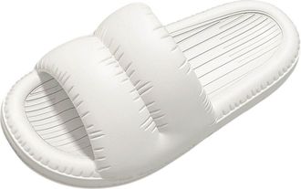 Generic White Thick-Soled Bathroom Sandals Soft-Soled Bread-Style Wearable Women Casual Summer Design