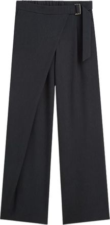 Summum Broeken Pinstripe Small - Dames - Broeken - Blauw - Maat: XS Viscose