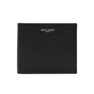 Saint Laurent Grain de Poudre leather bi-fold wallet Man One Size