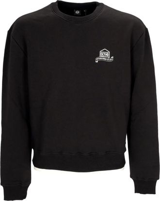 Dolly Noire Zwarte Crewneck Sweatshirt Lange Mouw - Heren - Sweatshirts - Zwart - XL - Katoen - Hoodies & sweatvesten
