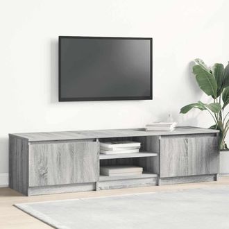 vidaXL Mueble De Tv Madera Contrachapada Gris Sonoma 140x40x35,5 Cm Vidaxl