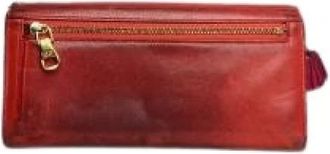 Loewe Pre-owned Leren Portemonnee - Dames - Vintage Accessoires - Rood - ONE Size - Leer - Vintage