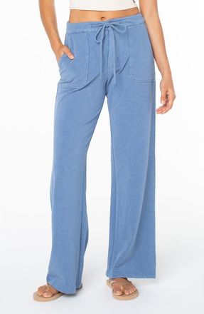 Roxy Smooth Ride Wide Leg Pants in Blue Horizon at Nordstrom, Size X-Small