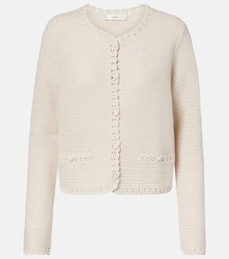 Frame Denim Crochet-trimmed wool-blend jacket