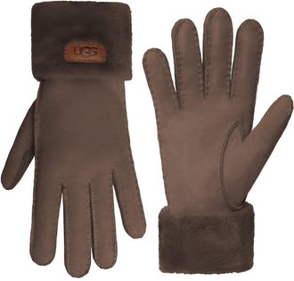 UGG womens Turn Cuff Water Resistant Sheepskin Gloves, Allspice, Medium