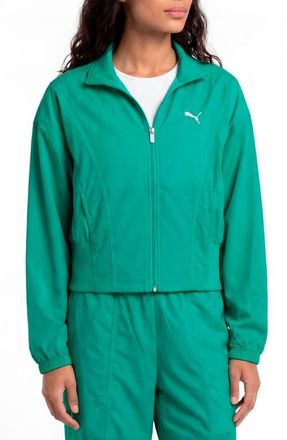 Puma Dare to Oversize Water Repellent Jacket in Vibrant Green at Nordstrom, Size X-Small