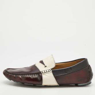 Dolce & Gabbana Multicolor Leather Penny Slip On Loafers Size 42