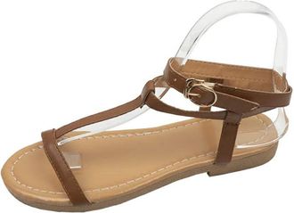 Generic Womens Elegant Beach Shoes, Buckle Strap Shoes for Women, Flat Round Toe Sandals, Non-Slip Womens Shoes, Water Shoes, Casual Shoes, Summer Sandals, br