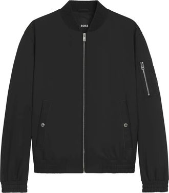 BOSS zip-up bomber jacket - Black