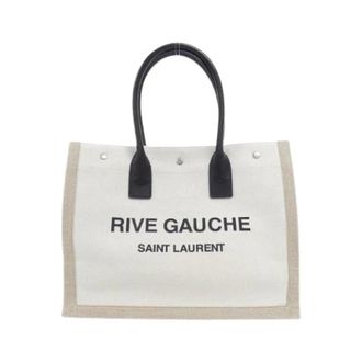 Saint Laurent Pre-owned Tote Bags, female, Beige, Size: ONE SIZE Pre-owned Cotton Linen Tote Bag