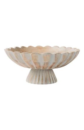 Mela Artisans Fluted Pedestal Bowl - Rustic Grey at Nordstrom