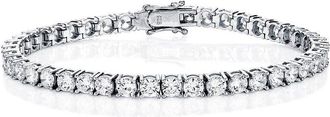 Jewelco London Sterling Silver CZ Claw set Tennis Bracelet 3.5mm - ABB115A