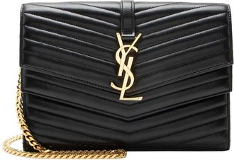 Saint Laurent Matelass&eacute; Monogram Sulpice Chain Wallet (Authentic Pre-Loved)