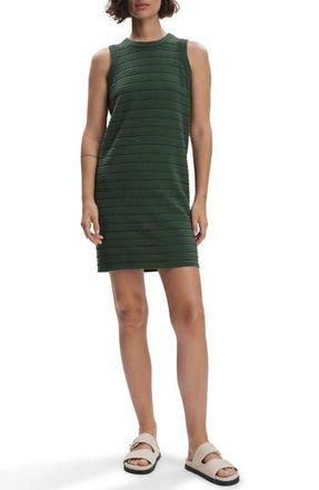 Varley Mindy Mixed Stitch Stripe Sleeveless Cotton Sweater Minidress in Cilantro at Nordstrom Rack, Size Large