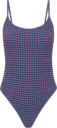 The Upside Costume da bagno Aliki Flow a quadri - Blu