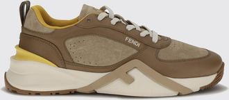 Fendi Sneakers low top Flow in pelle di vitello liscia e scamosciata