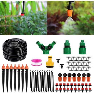 Elle Kit De Riego Autom&aacute;tico Por Goteo, Sistema De Riego Microautom&aacute;tico Para Jard&iacute;n, C&eacute;sped, Plantas, Paisajismo, Huerto, Invernadero, Terraza Y Parterre