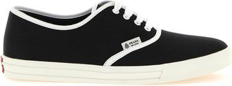 Prada Black Solid Cotton Drill Sneakers