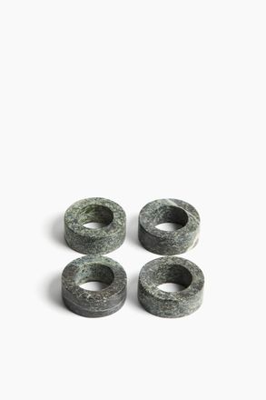 H&M 4er-Pack Marmor-Serviettenringe - Green
