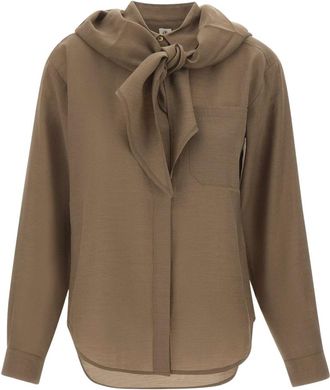 The Garment Eleanor Shirt - Dames - Overhemden - Bruin - 2XS - Wol - Overhemden