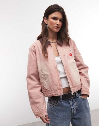 Icecream giacca corta stile workwear rosa