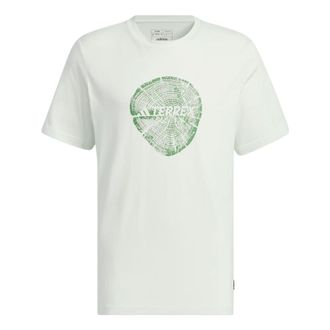 adidas Big Logo Polygiene 180 GSM T-shirt Asia Sizing White Green IS0295