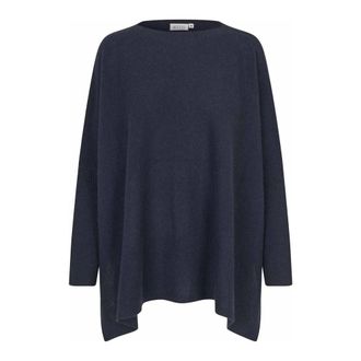 Masai Round-neck Knitwear, female, Blue, Size: XS MaFayela Toppe & T-Shirts