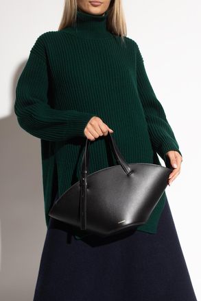 Jil Sander Leather Handbag, Womens, Black